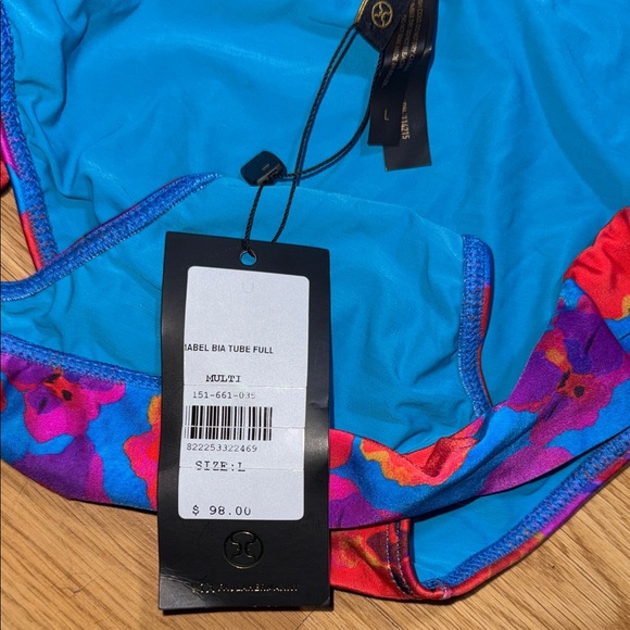 NWT ViX Paula Hermanny Swimwear Mabel Bikini 2 Piece Set Large Hibiscus - Picture 3 of 7